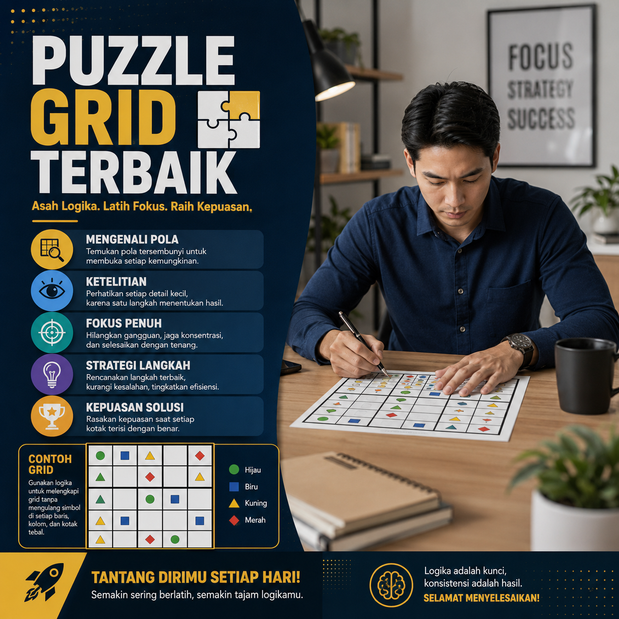 Puzzle Grid Terbaik untuk Penggemar Deduksi dan Pencocokan Petunjuk